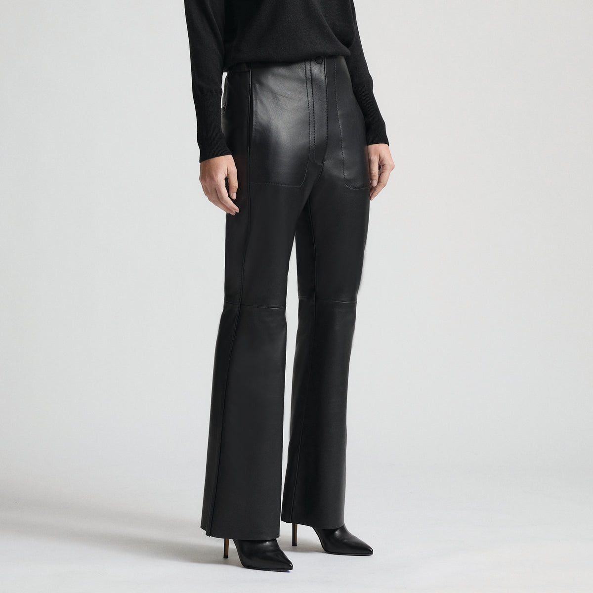 Harper Leather Pant - Jet Black