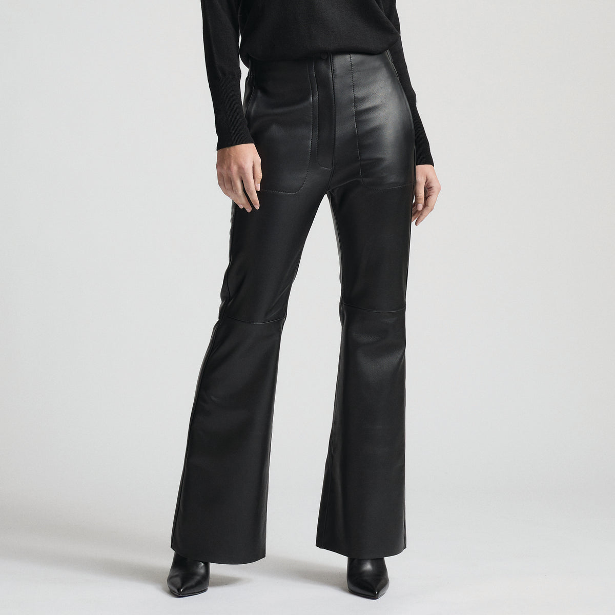 Harper Leather Pant - Jet Black