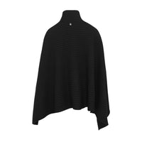 Molly Ribbed Knit Wrap - Jet Black