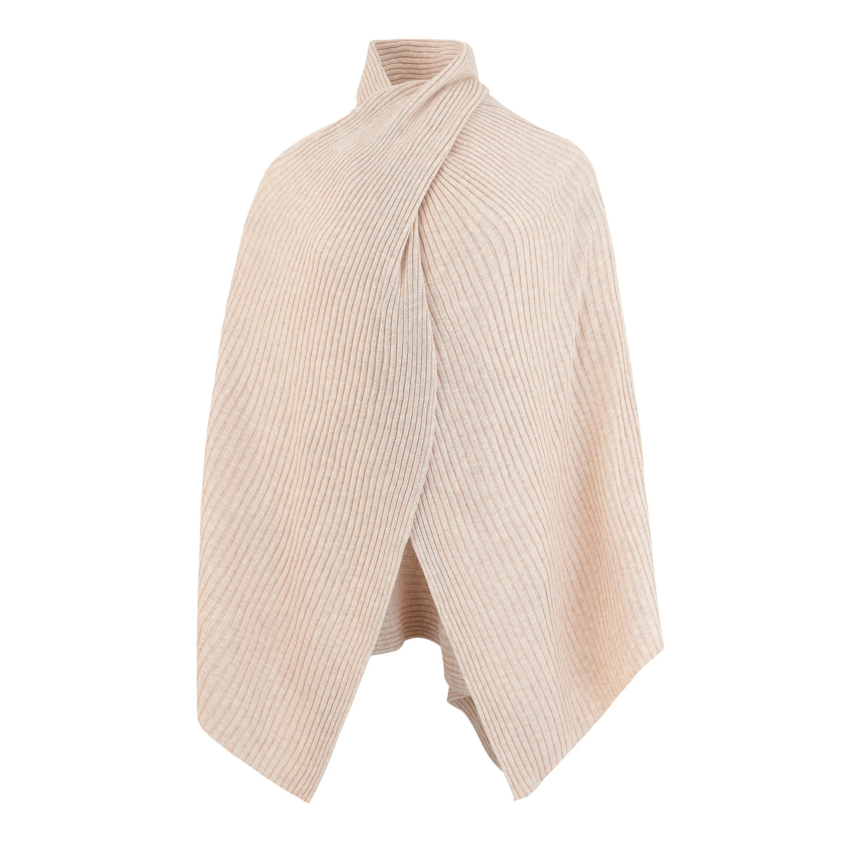 Molly Ribbed Knit Wrap - Crème Brûlée