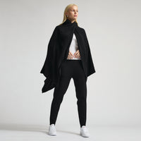 Molly Ribbed Knit Wrap - Jet Black