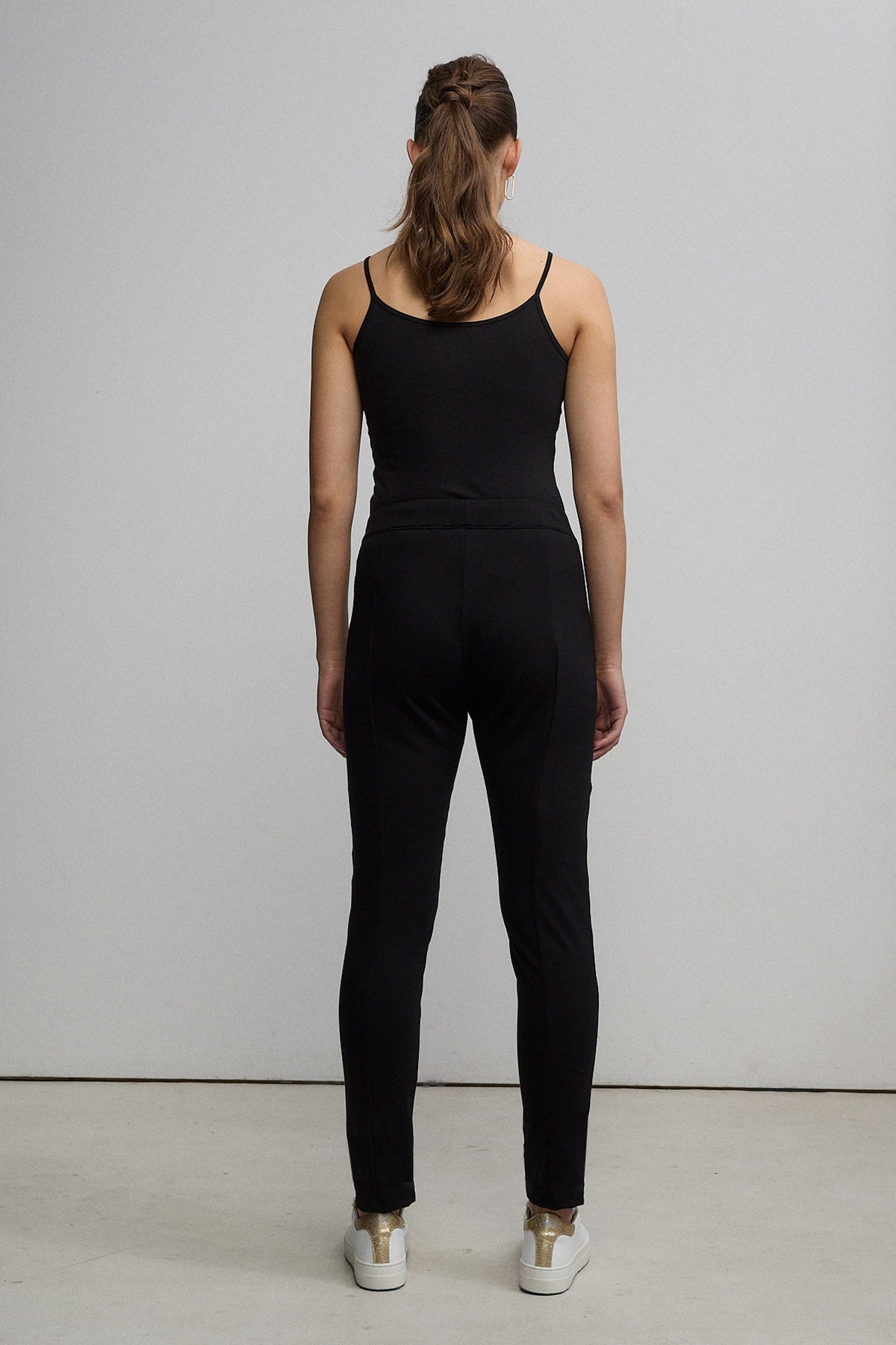 Frankie Leather Jogger Pant - Jet Black