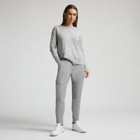 Reagan Leather Jogger - Earl Grey
