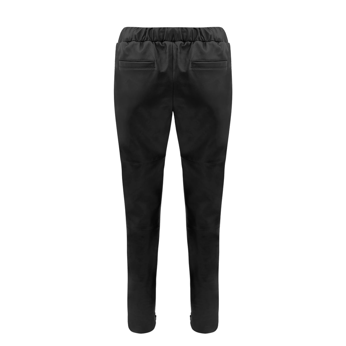 Reagan Leather Jogger - Jet Black