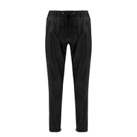 Reagan Leather Jogger - Jet Black