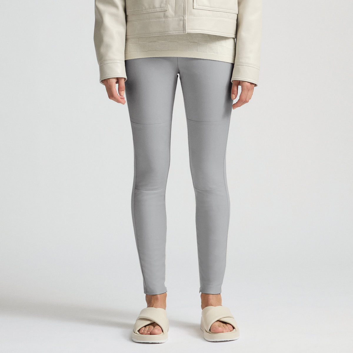 Ruby Leather Legging - Earl Grey