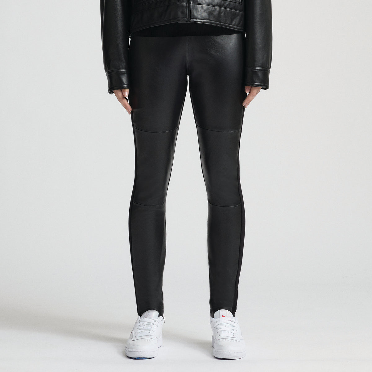 Ruby Leather Legging - Jet Black