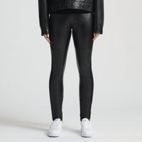 Ruby Leather Legging - Jet Black