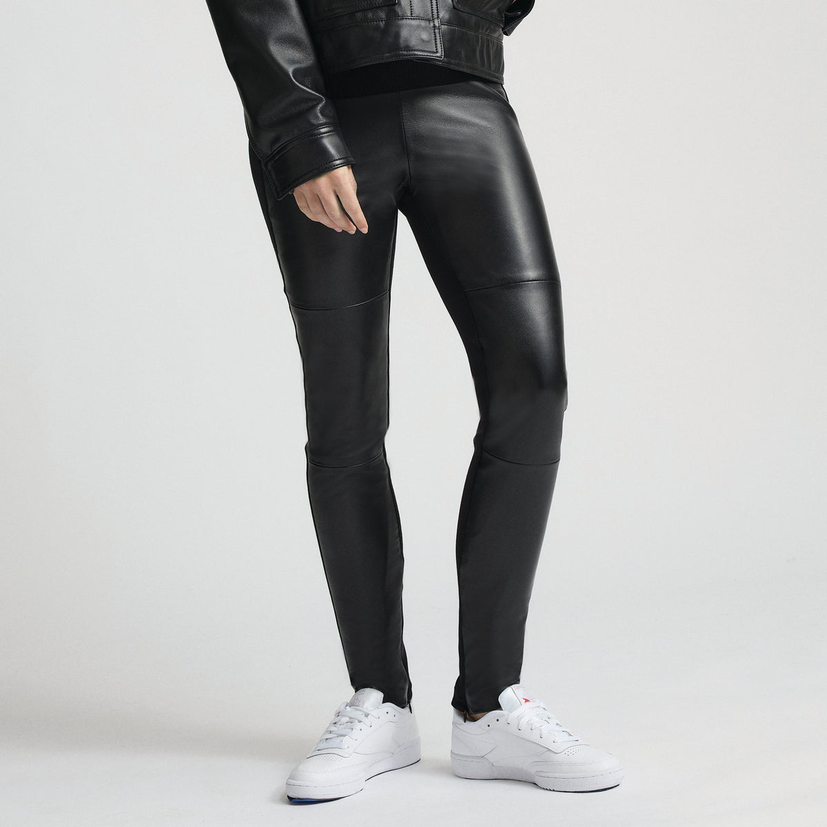 Ruby Leather Legging - Jet Black