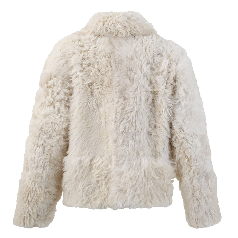 Anthea Reversible Shearling Jacket - Milk