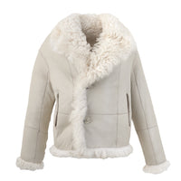 Anthea Reversible Shearling Jacket - Milk