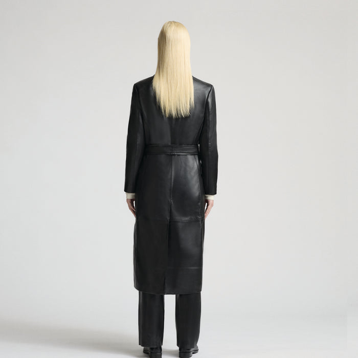 Amelia Trench Coat - Jet Black
