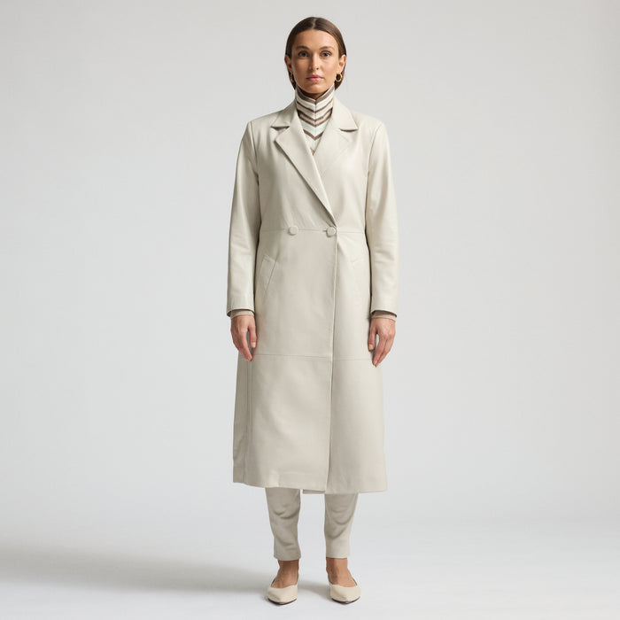 Amelia Trench Coat - Porcelain