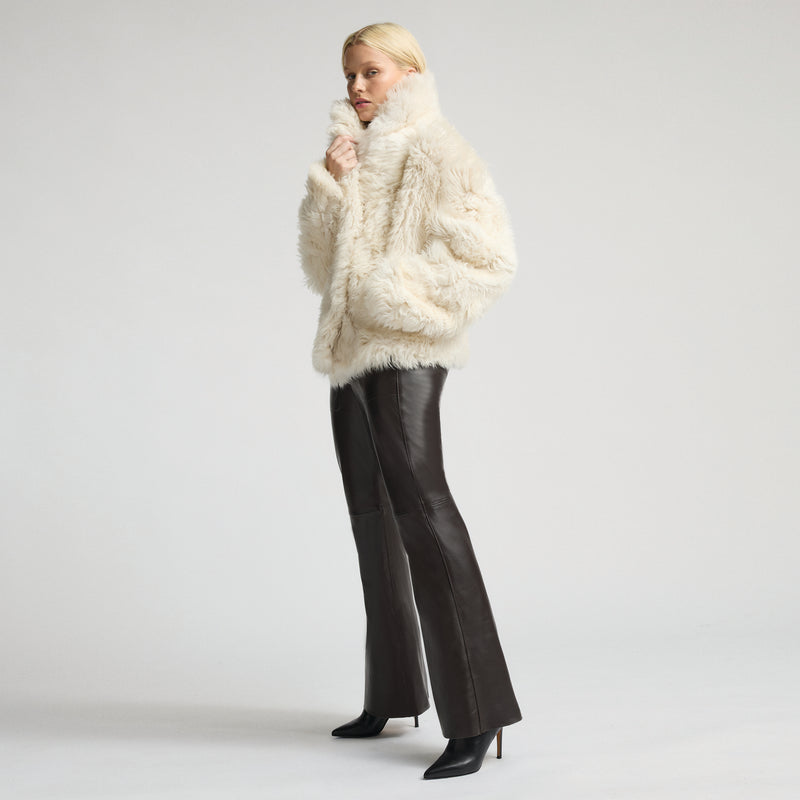 Anthea Reversible Shearling Jacket - Milk