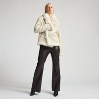 Anthea Reversible Shearling Jacket - Milk