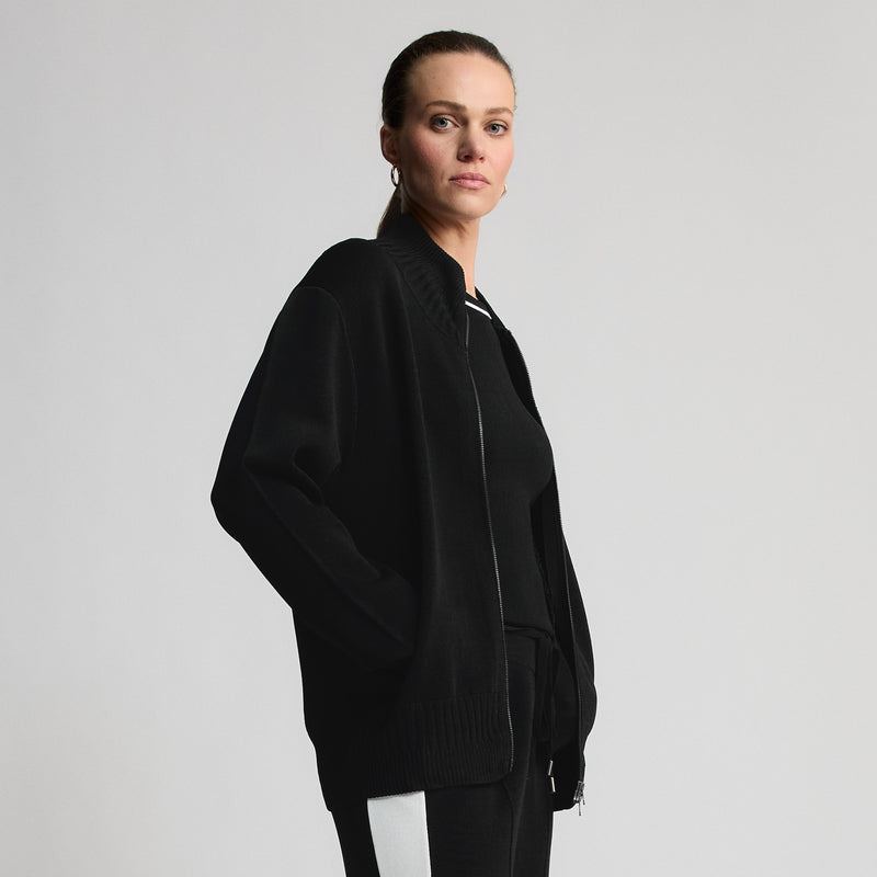 Base Layer Bomber Jacket - Jet Black