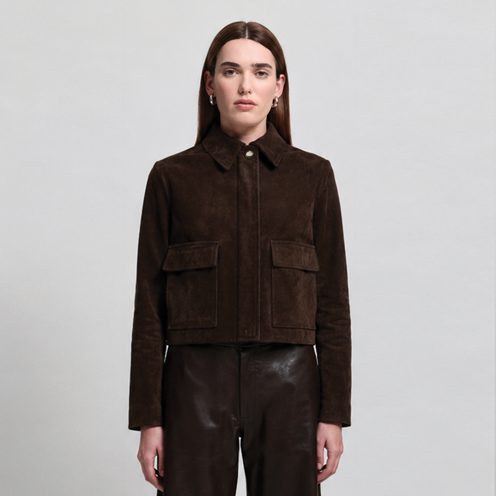 Audrey Jacket - Coffee Suede
