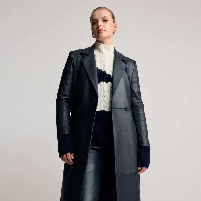 Amelia Trench Coat - British Navy