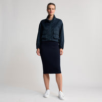 Simi - Cropped Windbreaker - British Navy