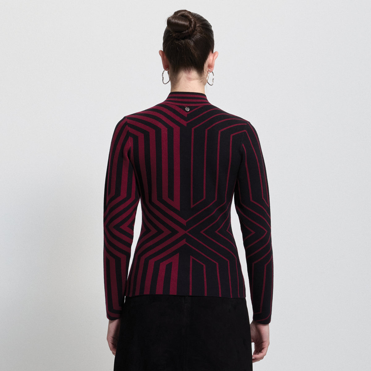 Base Layer Jacquard Knit - Bordeaux