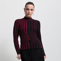 Base Layer Jacquard Knit - Bordeaux