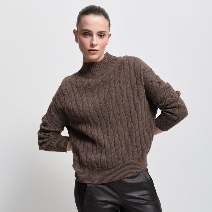 Carissa Cashmere Blend Knit - Biscuit