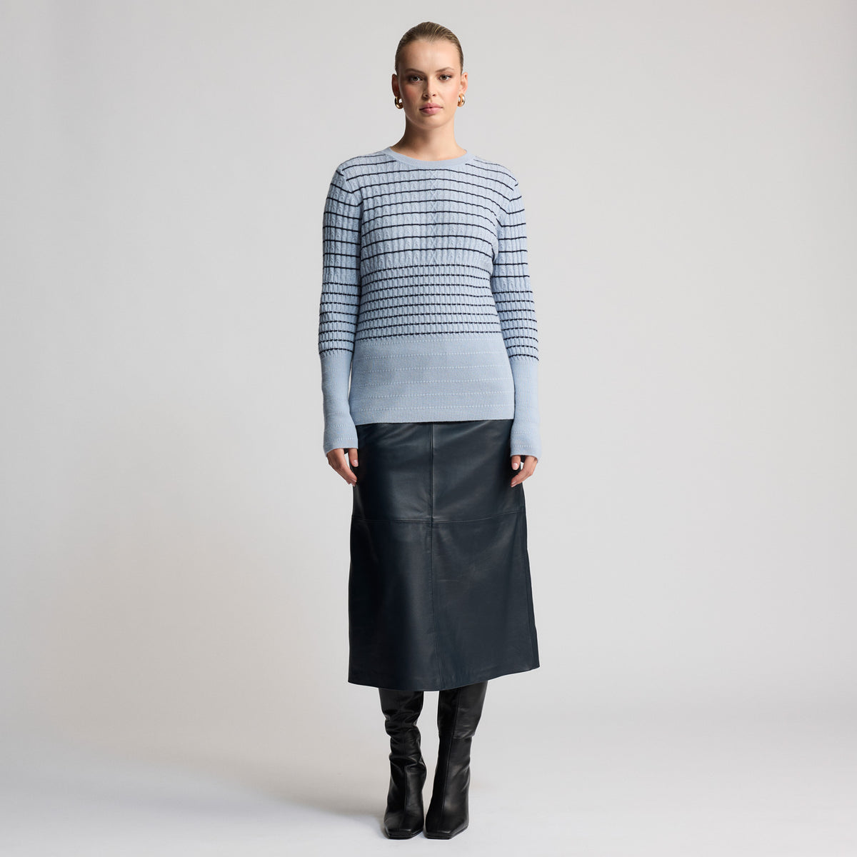 Gabriella - Long Skirt - British Navy