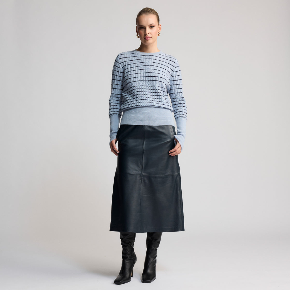 Gabriella - Long Skirt - British Navy