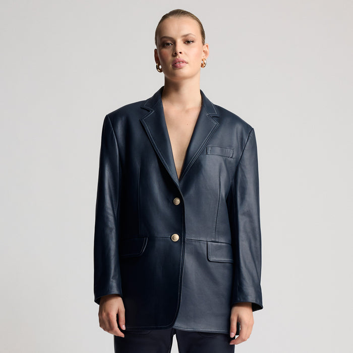 Darcy - Oversized Blazer - British Navy