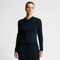 Base Layer Collar Wrap Knit - British Navy