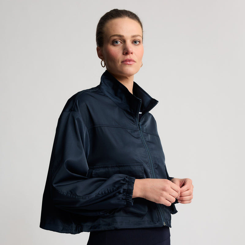 Simi - Cropped Windbreaker - British Navy