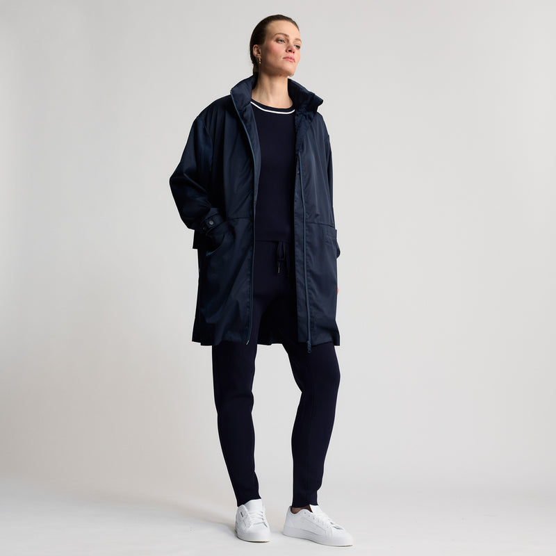 Loretta - Longline Windbreaker - British Navy