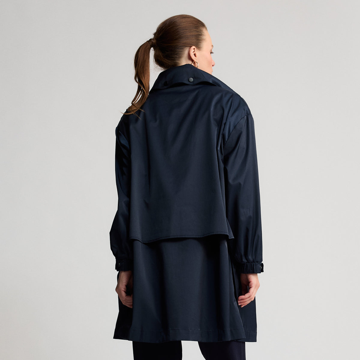 Loretta - Longline Windbreaker - British Navy