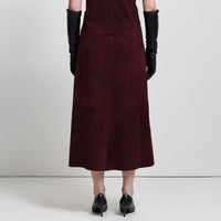Christiana Skirt - Bordeaux Suede