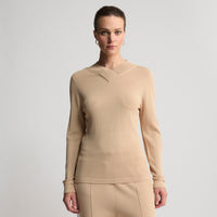 Base Layer Collar Wrap Knit - Butterscotch