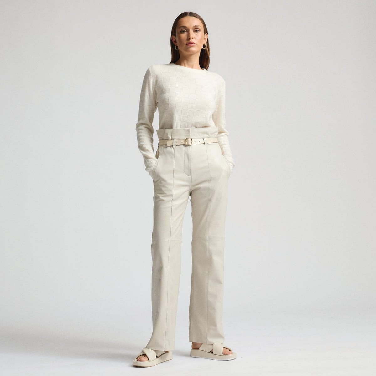 Cecilia Trouser Belt - Milk