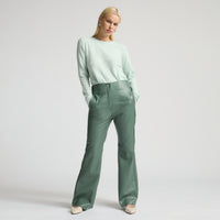 Harper Leather Pant - Sage