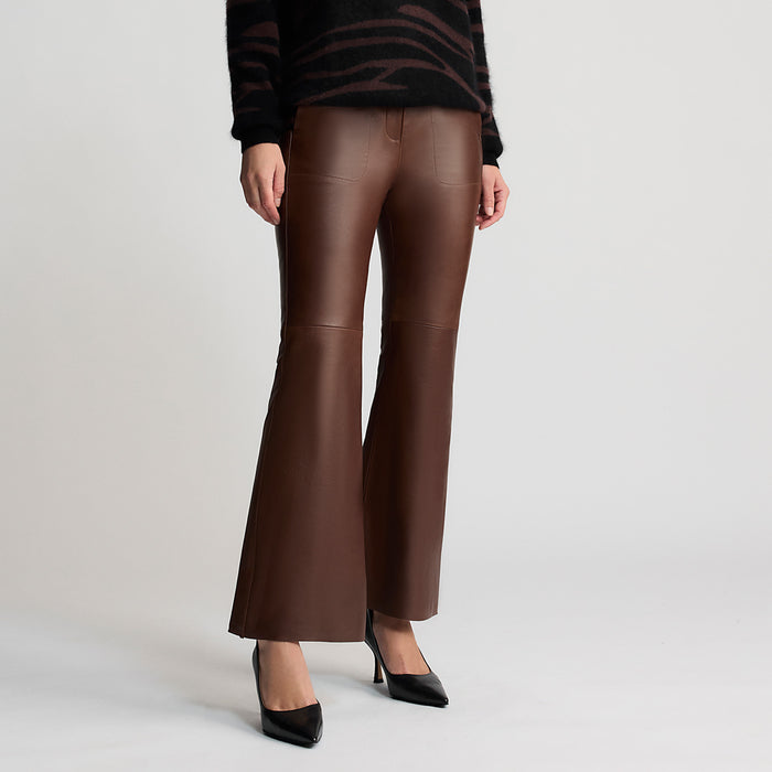 Harper Leather Pant - Chestnut