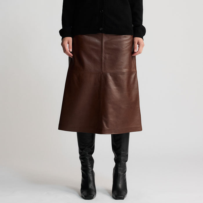 Gabriella - Long Skirt - Chestnut