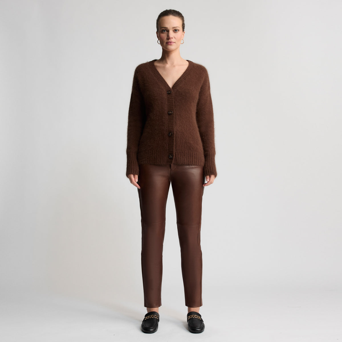 Tory Leather Pant - Chestnut