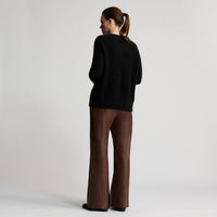 Chicago - Wide Leg Leather Pant - Chestnut