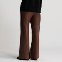 Chicago - Wide Leg Leather Pant - Chestnut