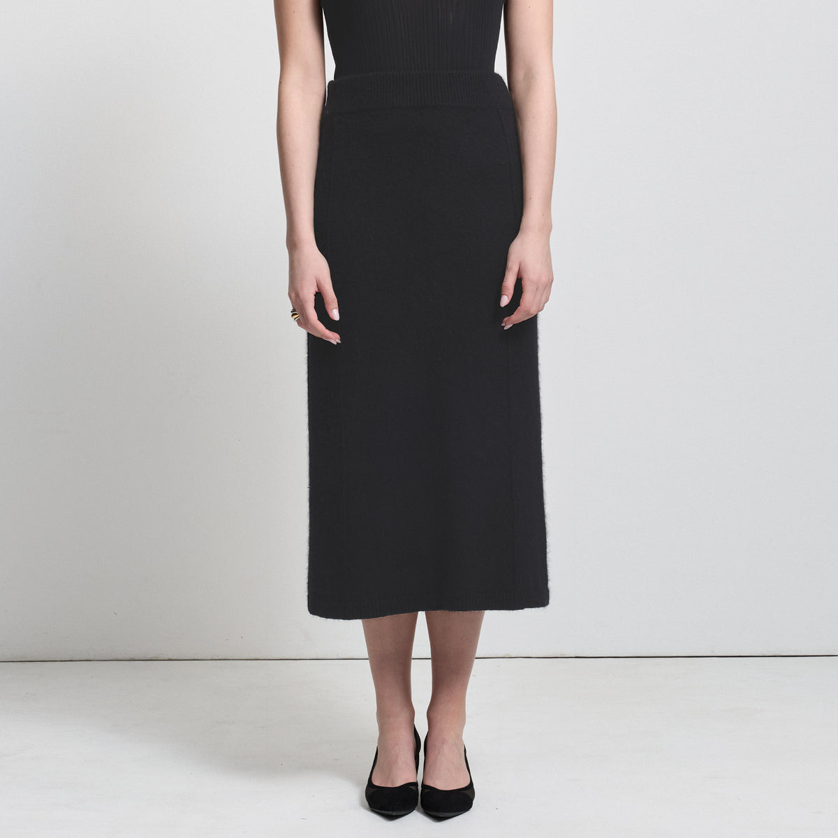 Claudine Knit Skirt - Jet Black