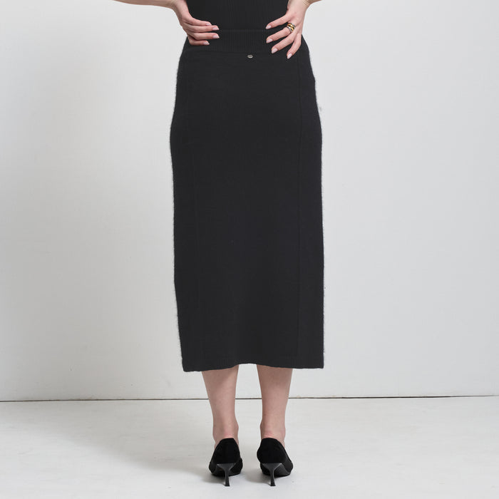 Claudine Knit Skirt - Jet Black