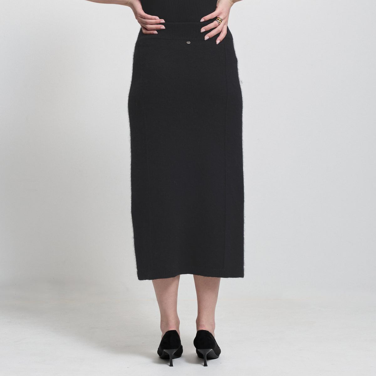 Claudine Knit Skirt - Jet Black
