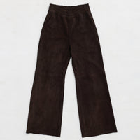 Chicago Wide Leg Pant - Coffee Suede