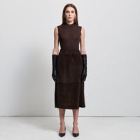 Gabriella Skirt - Coffee Suede