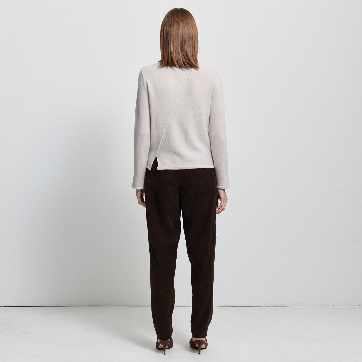 Harriet Trouser - Coffee Suede