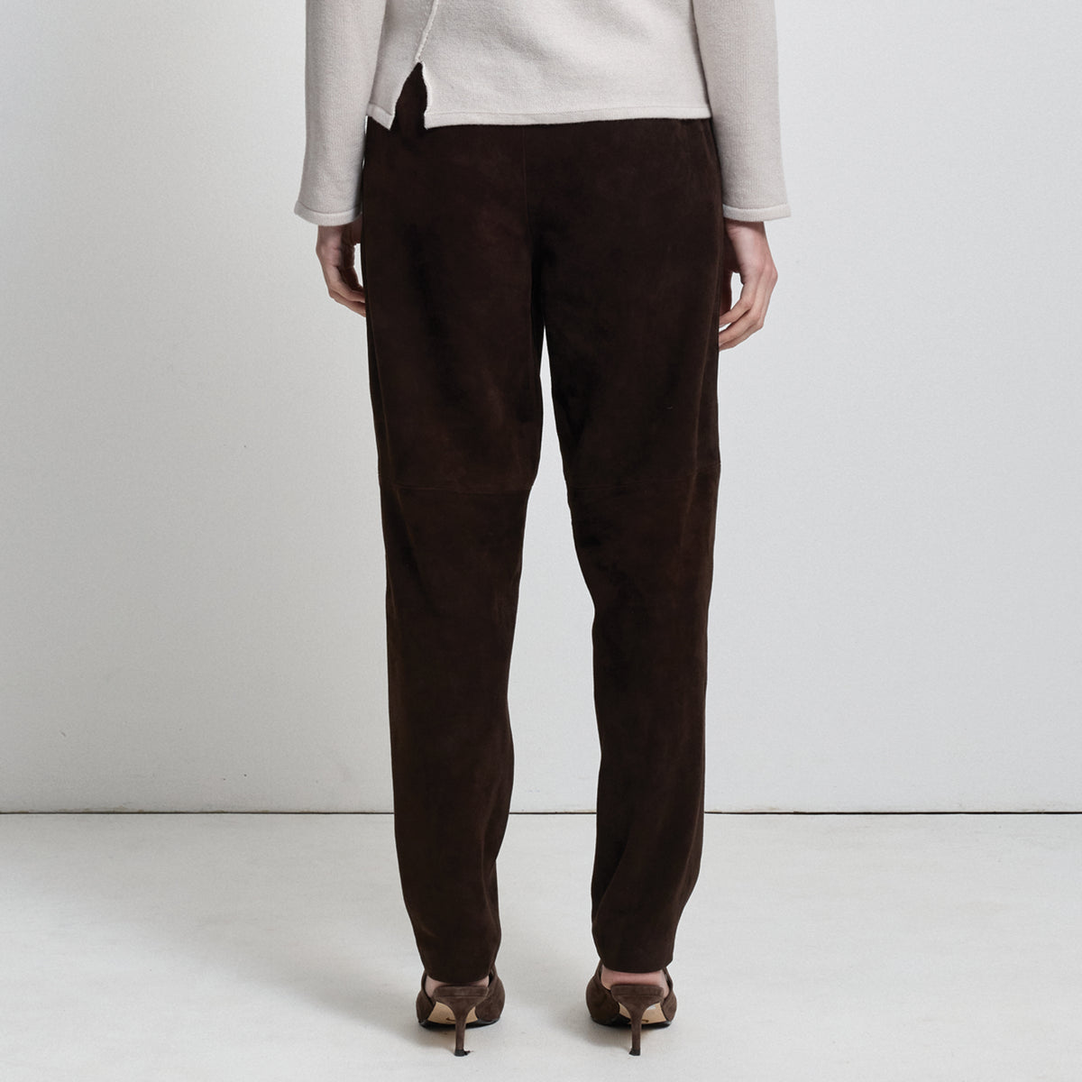 Harriet Trouser - Coffee Suede