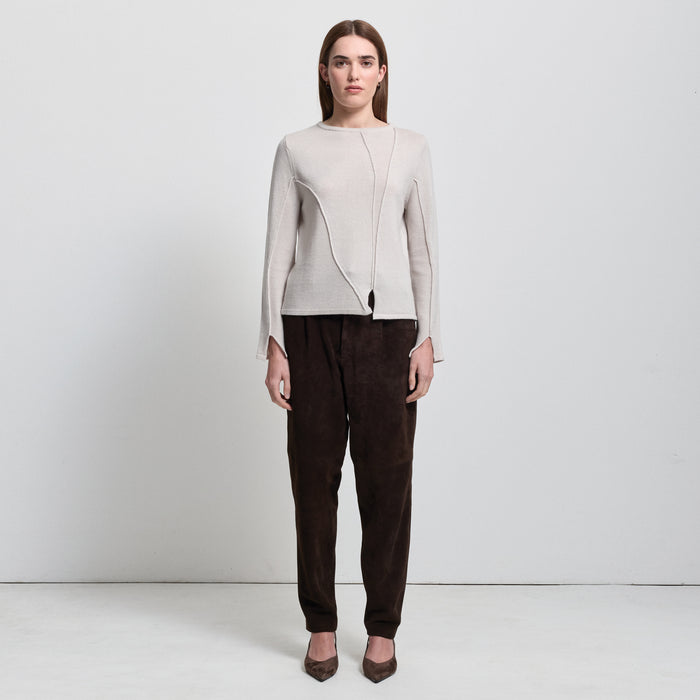 Harriet Trouser - Coffee Suede